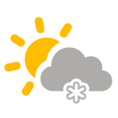 Nubi irregolari con neve